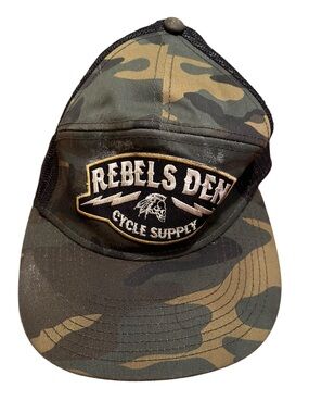 Otto Hat Trucker Cap Rebels Den Cycle Supply Camo Hat One Size Fits Most